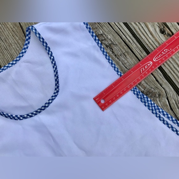 Vintage Craft Paint Cashier Smock Free Waist Pocket Pinafore Apron Craft Show - Picture 5 of 9